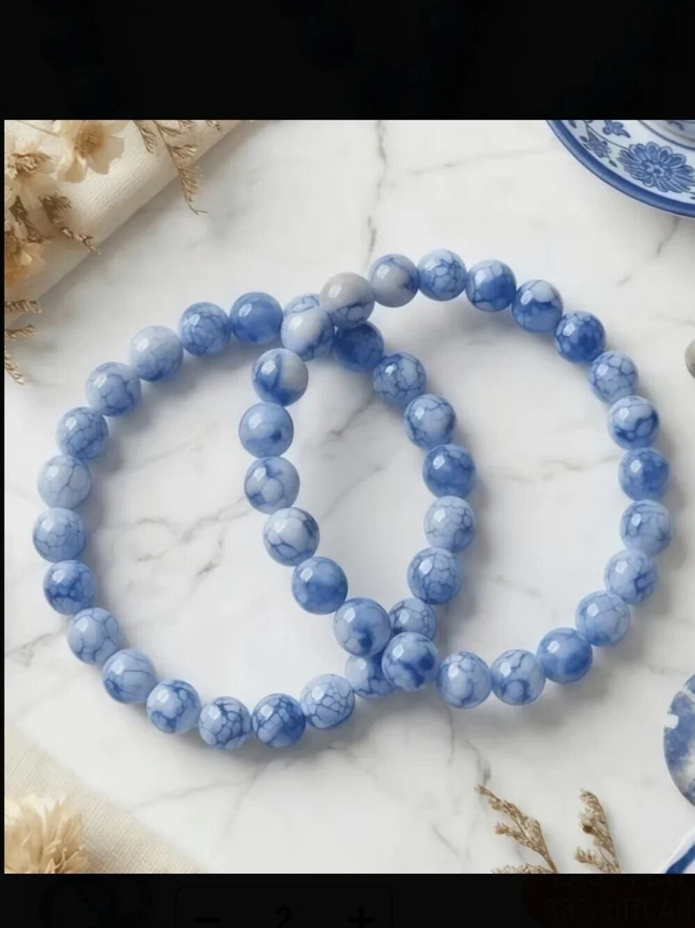 2PCS Natural Stone Bracelet